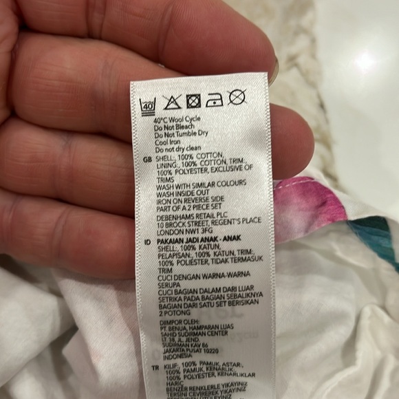 Gorgeous white floral print cotton infant girls snap leg romper from Ted Baker - Picture 8 of 8